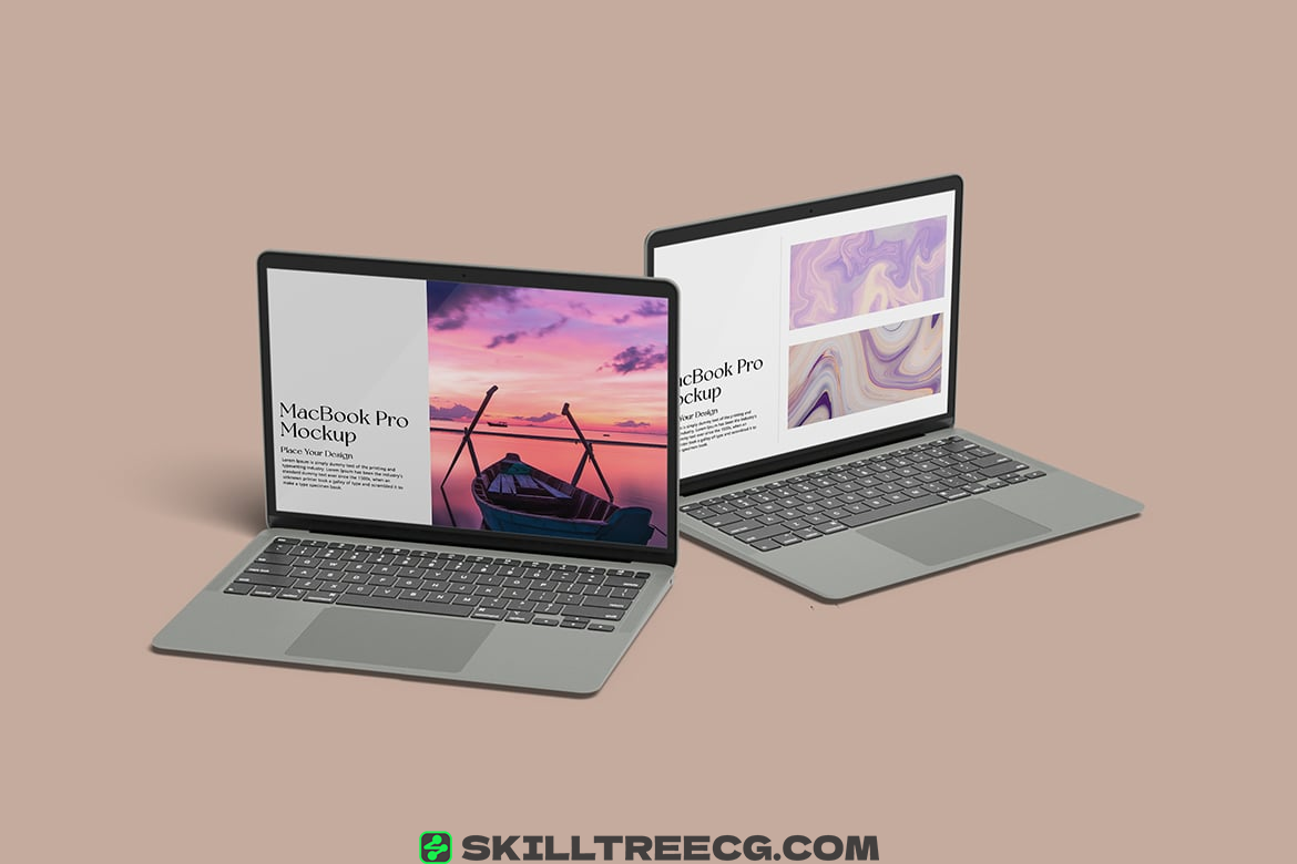 图片[3]-Elegant Laptop Mockup with Clean Background（135754）-技能树